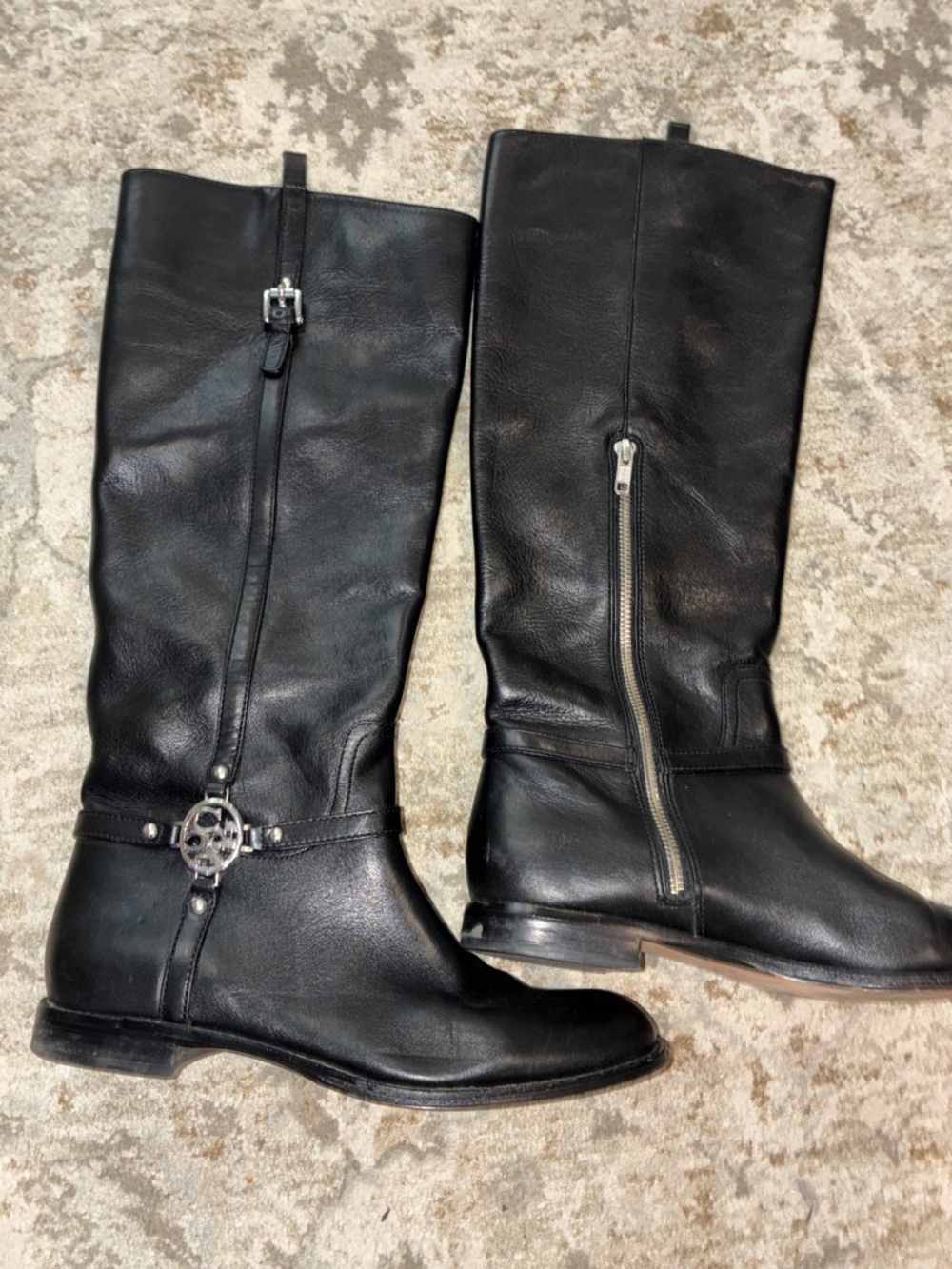 Coach Mulan Calf Black Leather Over-the-Knee Riding Boots - Picture 1 of 9